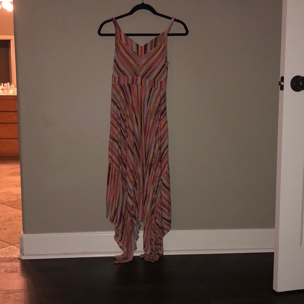 Multi colored dress hankercheif style dress